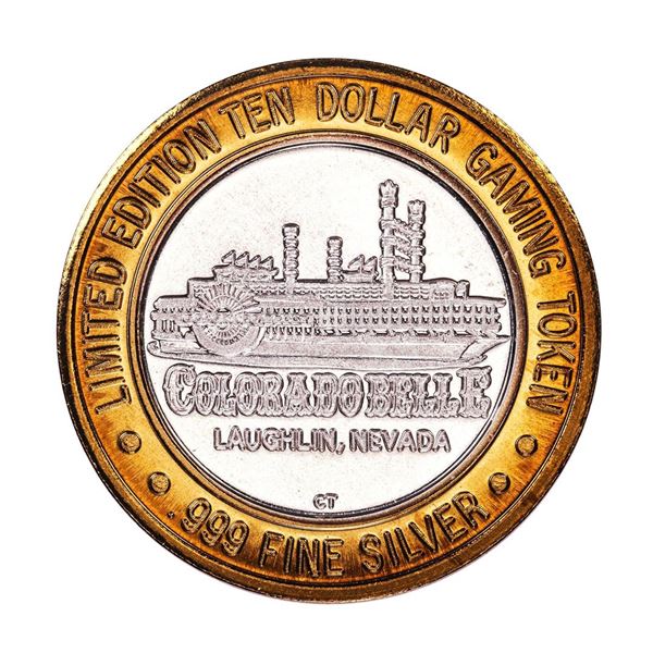.999 Silver Colorado Belle Laughlin, Nevada $10 Casino Limited Edition Gaming Token
