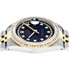 Image 8 : Rolex Men's Two Tone Black 2.75 ctw Princess Cut Diamond Datejust Wristwatch