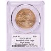 Image 2 : 2019-W $50 Burnished American Gold Eagle PCGS SP70 First Strike M. Reagan Signature