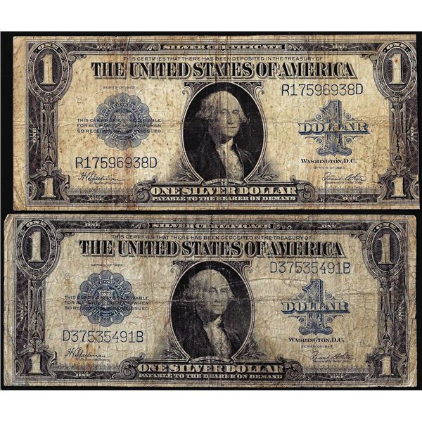 Lot of (2) 1923 $1 Silver Certificate Notes
