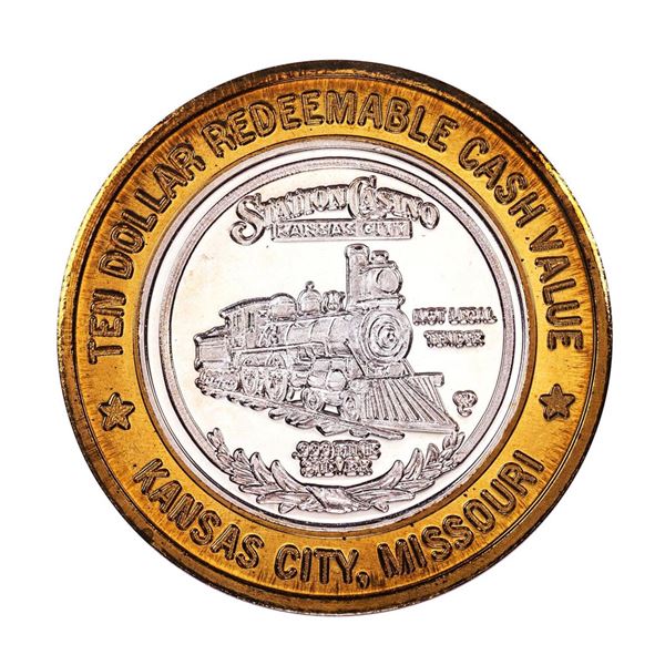 .999 Fine Silver Station Casino Kansas City Missouri $10 Limited Edition Gaming Token