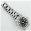 Image 7 : Rolex Men's Stainless Steel Black String Diamond Oyster Perpetual Datejust Wristwatch