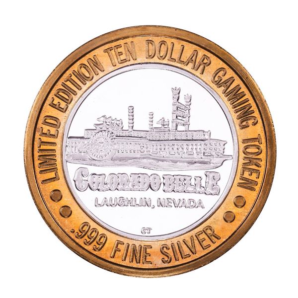 .999 Silver Colorado Belle Laughlin, Nevada $10 Casino Limited Edition Gaming Token
