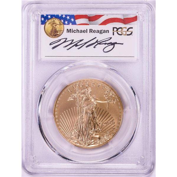 2019-W $50 Burnished American Gold Eagle PCGS SP70 First Strike M. Reagan Signature