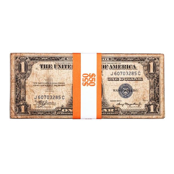 Lot of (50) 1935 $1 Silver Certificate Notes