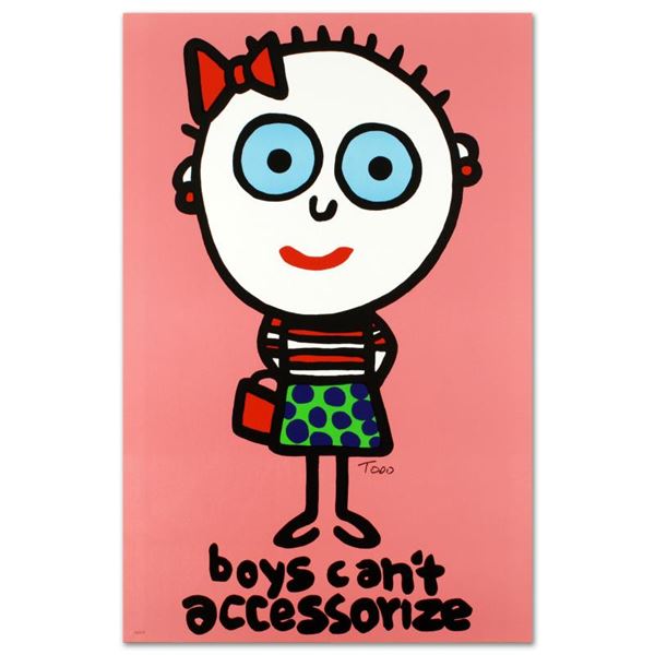 Todd Goldman "Boys Can'T Accessorize" Limited Edition Lithograph On Paper