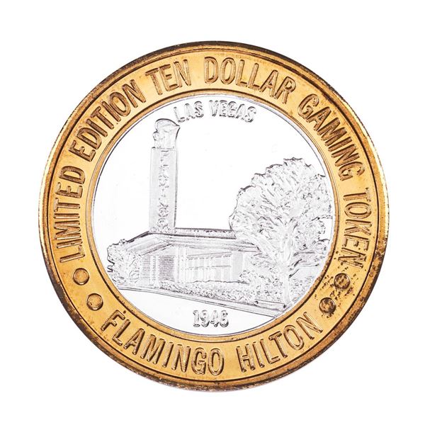 .999 Silver Flamingo Las Vegas, Nevada $10 Casino Limited Edition Gaming Token