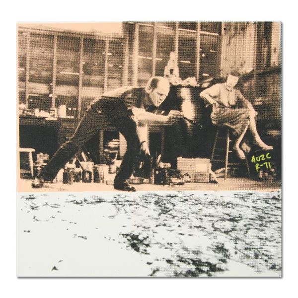 Ringo Daniel Funes "Jackson Pollock At Work" Original Mixed Media On Canvas