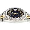 Image 9 : Rolex Men's Two Tone Black VS 3CTW Channel Set Diamond Datejust Wristwatch