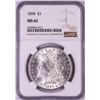 Image 1 : 1890 $1 Morgan Silver Dollar Coin NGC MS62