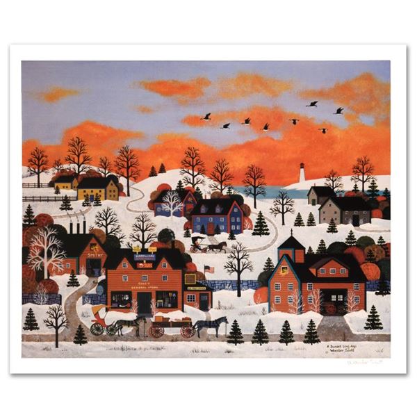Jane Wooster Scott "A Sunset Long Ago" Limited Edition Lithograph On Paper