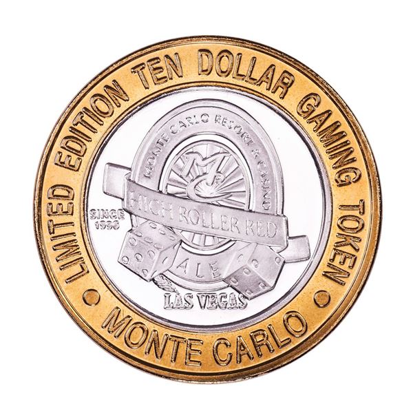 .999 Silver Monte Carlo Las Vegas, Nevada $10 Casino Limited Edition Gaming Token