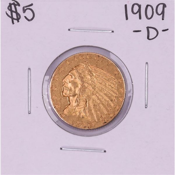 1909-D $5 Indian Head Half Eagle Gold Coin