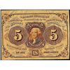 Image 1 : July 17, 1862 First Issue Five Cents Fractional Currency Note