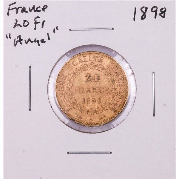 1898 France 20 Francs Angel Gold Coin