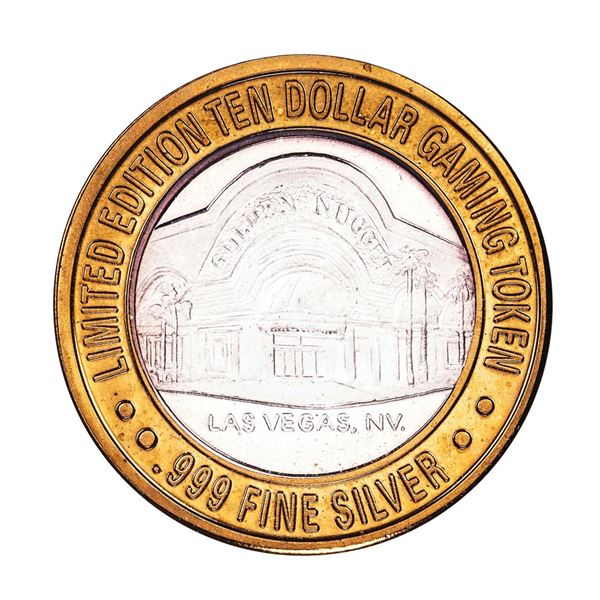 .999 Silver Golden Nugget Las Vegas $10 Casino Limited Edition Gaming Token