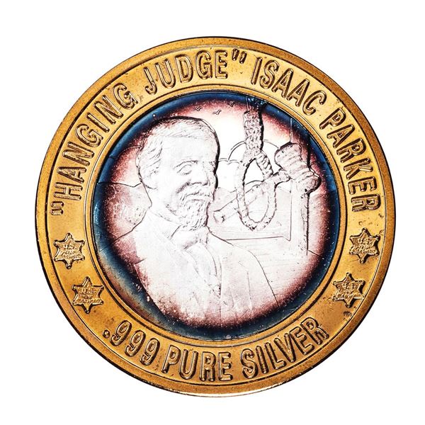 .999 Fine Silver Hanging Judge Isaac Parker $10 Limited Edition Gaming Token