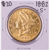 Image 1 : 1882-S $20 Liberty Head Double Eagle Gold Coin