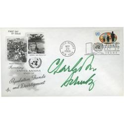 1965 Charles Schulz Signed UN First Day Cover.