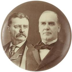 1900 Early McKinley & Roosevelt Jugate Pin.