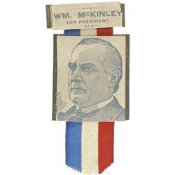 William McKinley Presidential Campaign Badge.