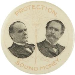 McKinley & Hobart Jugate Campaign Pin.