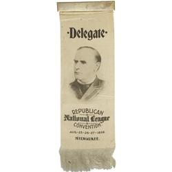 1896 McKinley Republican Delegate Badge.