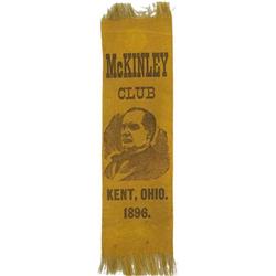 McKinley Club Ribbon from Kent, Ohio.