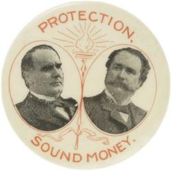 McKinley & Hobart Jugate Campaign Pin.