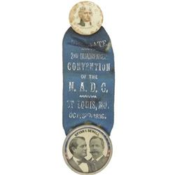 1896 From Jefferson to Bryan & Sewall Badge.