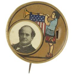 Beautiful Art Nouveau 1908 Bryan Campaign Pin.