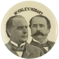 McKinley & Hobart 1896 Jugate Pin.