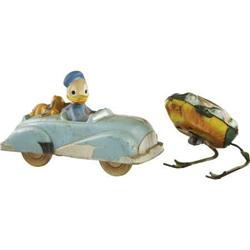 Donald Duck Rubber Car,
