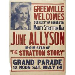 June Allyson Vintage Public Appearance Poster