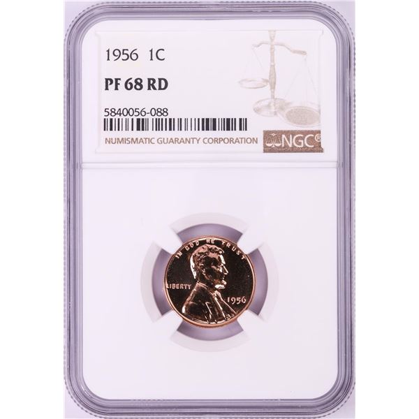 1956 Proof Lincoln Wheat Cent Coin NGC PF68RD