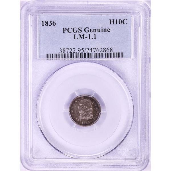 1836 Capped Bust Half Dime Coin PCGS Genuine LM-1.1