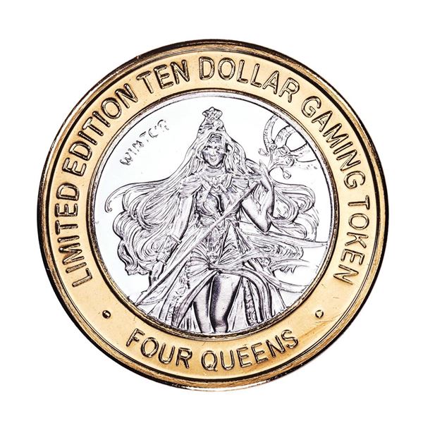 .999 Fine Silver Four Queens Casino Las Vegas $10 Limited Edition Gaming Token