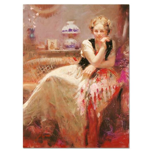 Pino (1939-2010) "A Pause" Limited Edition Giclee On Canvas