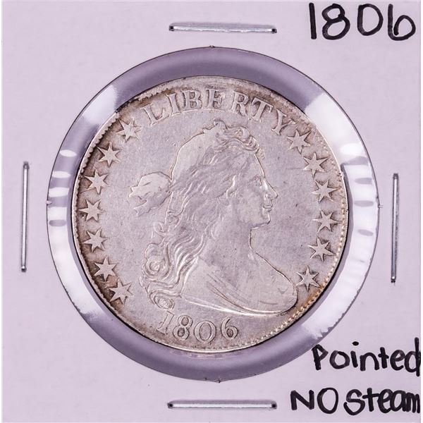 1806 Pointed 6 No Stem Draped Bust Half Dollar Coin