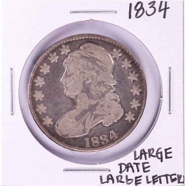 1834 Large Date Large Letters Capped Bust Half Dollar Coin
