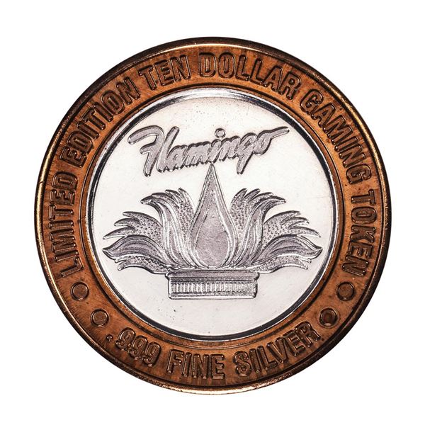 .999 Silver Flamingo Laughlin Nevada $10 Casino Limited Edition Gaming Token