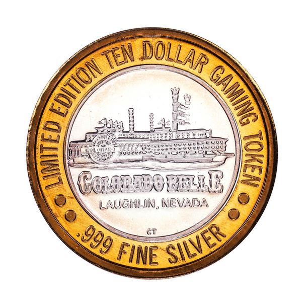 .999 Silver Colorado Belle Laughlin, Nevada $10 Casino Limited Edition Gaming Token