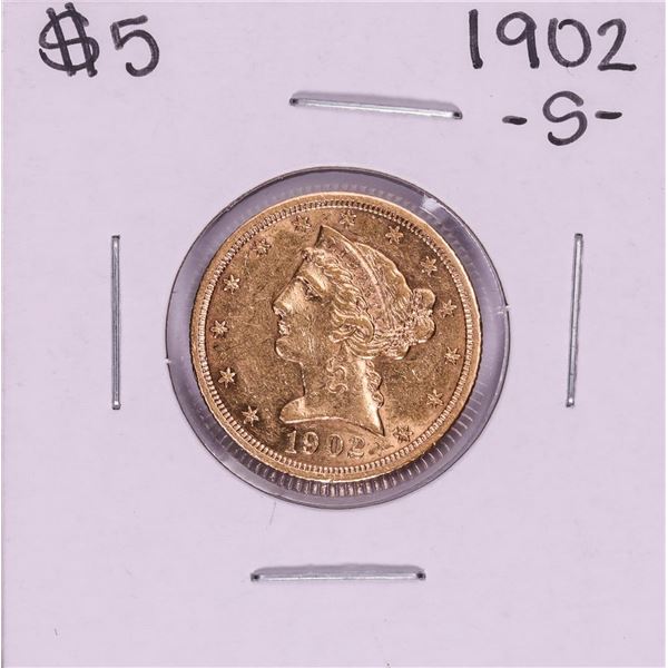1902-S $5 Liberty Head Half Eagle Gold Coin