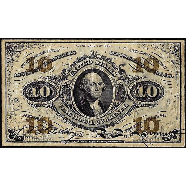 March 3, 1863 Third Issue Three Cents Fractional Currency Note
