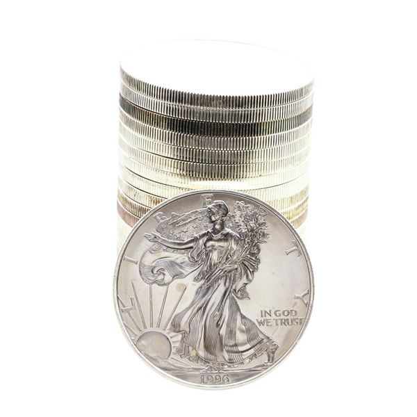 Roll of (20) Brilliant Uncirculated 1996 $1 American Silver Eagle Coins