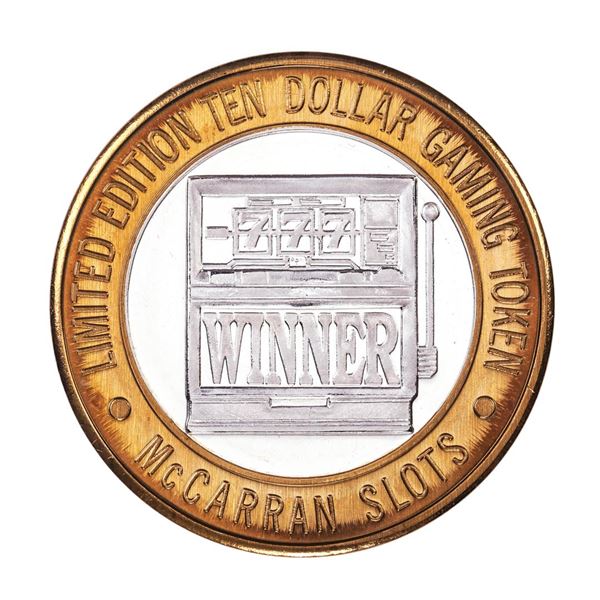 .999 Silver McCarran International Airport $10 Casino Limited Edition Gaming Token