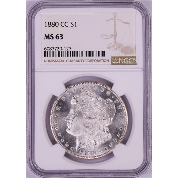1880-CC $1 Morgan Silver Dollar Coin NGC MS63