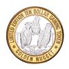Image 1 : .999 Silver Golden Nugget Laughlin, Nevada $10 Limited Edition Casino Gaming Token
