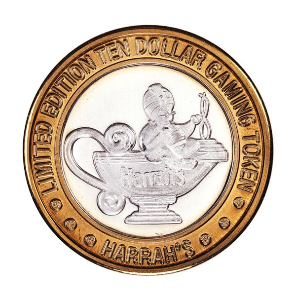 .999 Silver Harrah's Casino Reno Nevada $10 Casino Limited Edition Gaming Token