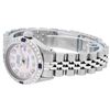 Image 5 : Rolex Ladies Stainless Steel Pink MOP Diamond & Sapphire Datejust Wristwatch